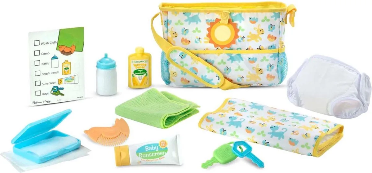 Mine To Love Poppen Reisset - 17-delig de Melissa & Doug en Multicolore – photo du produit