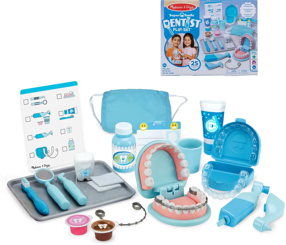 Tandarts speelset - 25-delig - Met trillend gereedschap von Melissa & Doug in Mehrfarbig – Produktfoto
