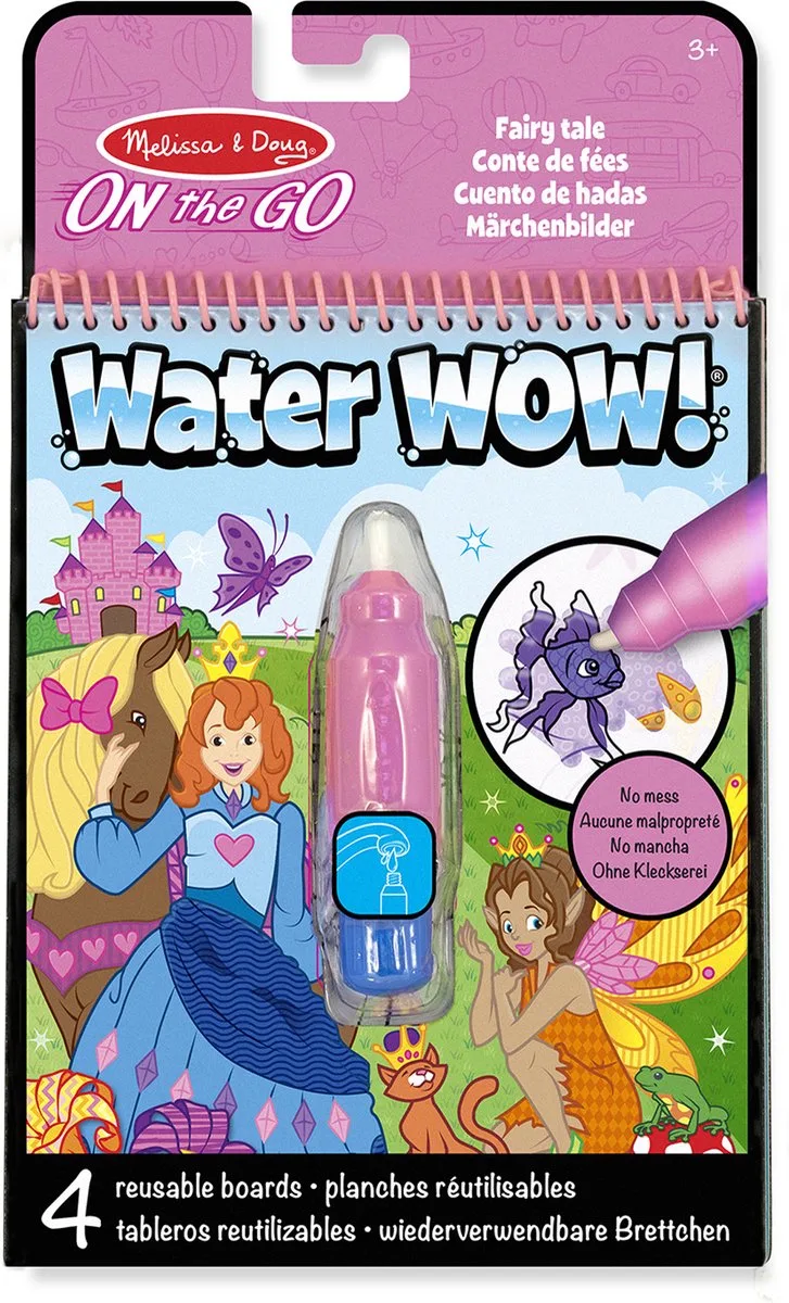 Water WOW! voor onderweg Herbruikbaar kleurblok met verborgen afbeeldingen van Melissa & Doug in Sprookjes – productfoto