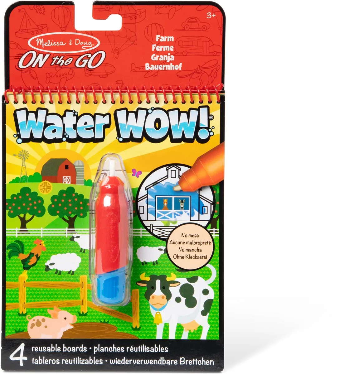 Water WOW! Waterkleurboek - Herbruikbaar van Melissa & Doug in Op de boerderij – productfoto