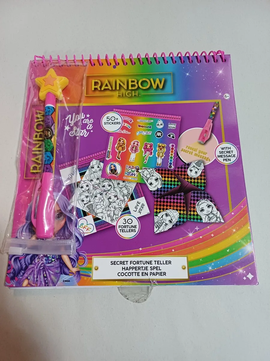 Rainbow high activiteitenboek met geheime pen de MGA Entertainment en Rose, Vert – photo du produit
