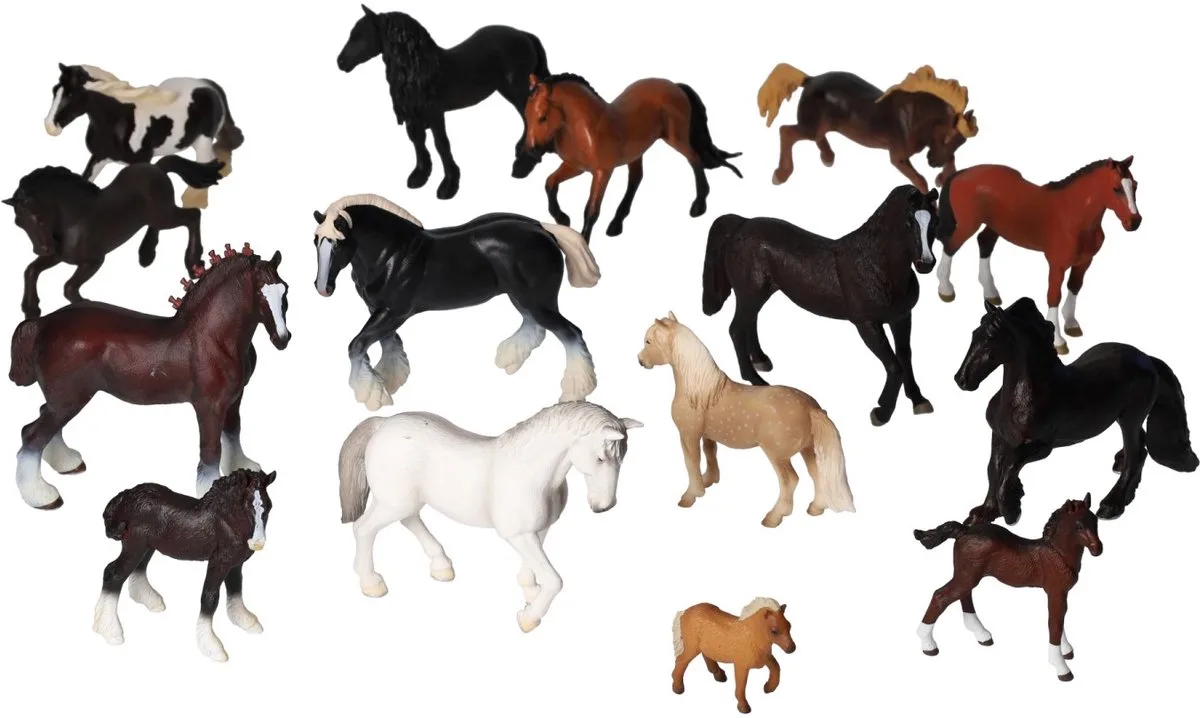 Paarden en Veulens Schoolpakket, 15dlg. fra Mojo i Flerfarvet – produktbillede