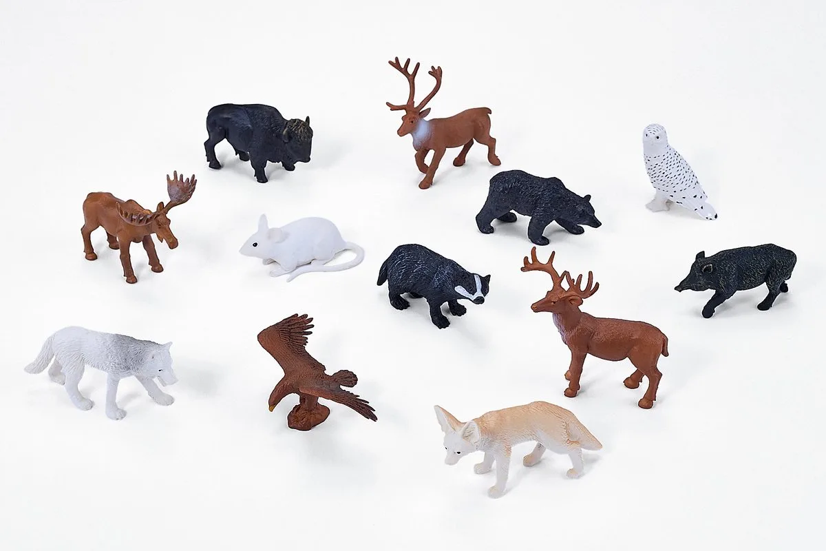 WildLife Mini Bosdieren Speelset, 12dlg. - 380054 fra Mojo i Flerfarvet – produktbillede