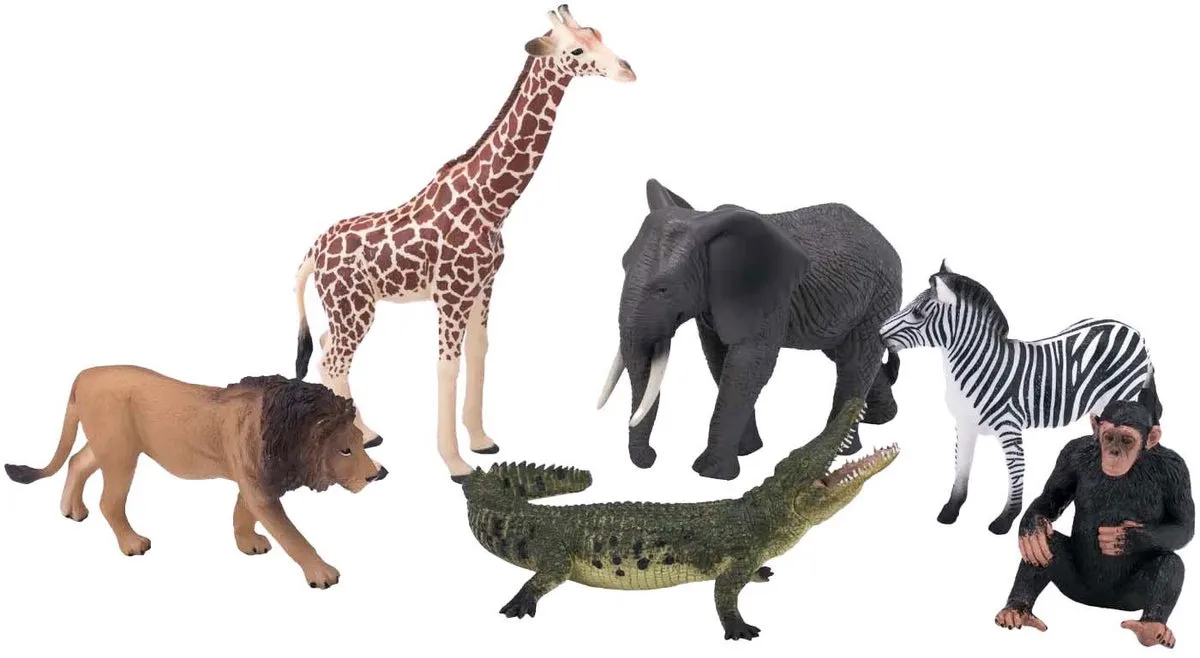 Wildlife Wilde Dieren Safari Speelset, 6dlg. - 380026 från Mojo i Flerfärgad – produktbild