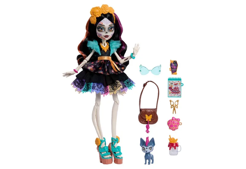 Calaveras - Modepop met huisdier Candelita van Monster High in Skelita – productfoto 5 van 5