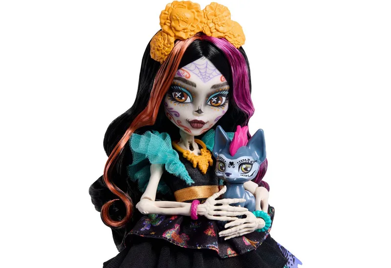 Calaveras - Modepop met huisdier Candelita van Monster High in Skelita – productfoto 3 van 5