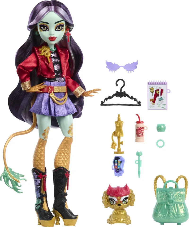 Jinafire Long - Modepop de Monster High en Jinafire met Rugtas – photo du produit
