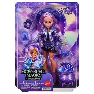 Moonspell Magic van Monster High - modepop - Crystal Witch met accessoires van Monster High in Layla Stone – productfoto 3 van 6