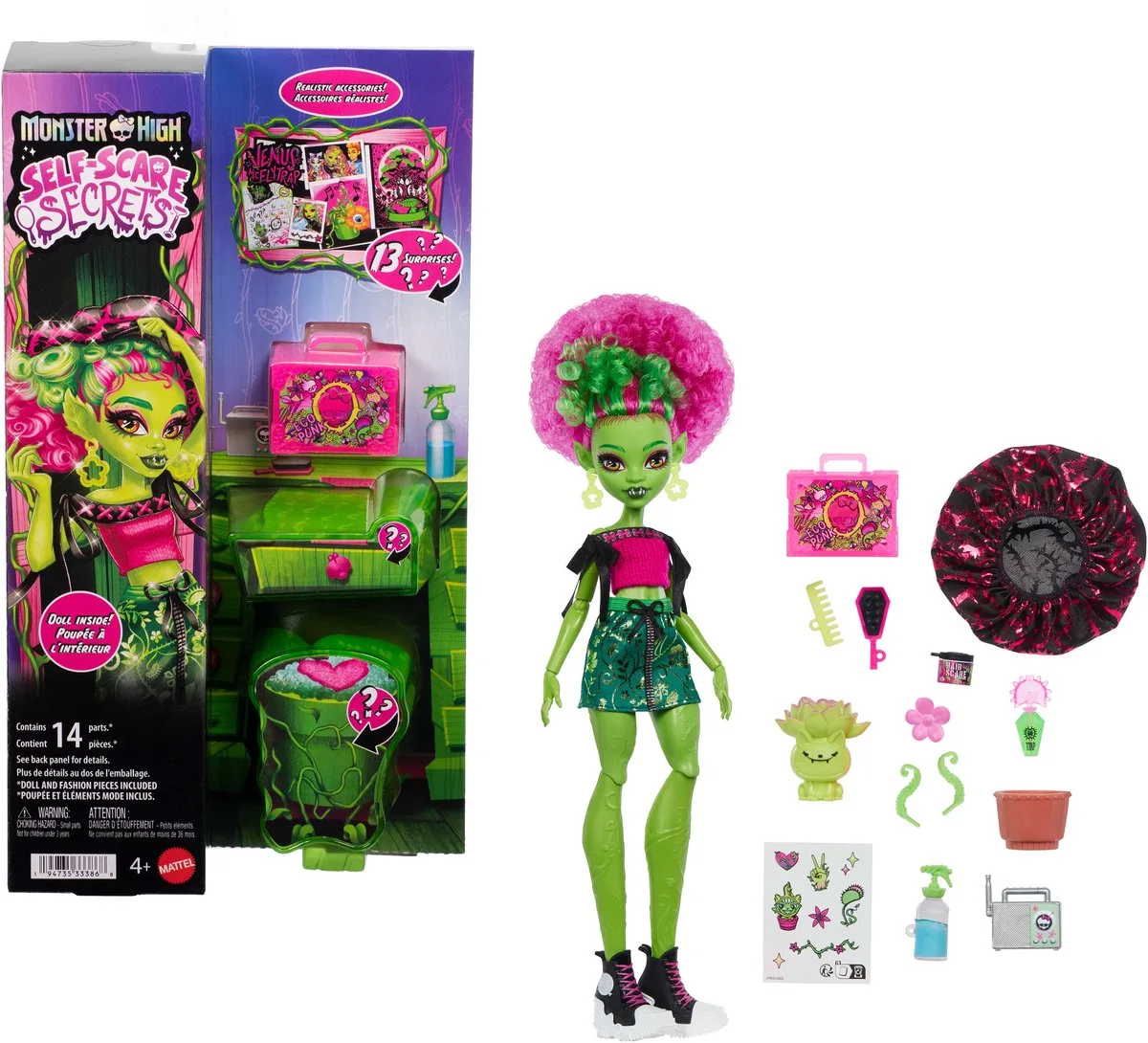 Self-Scare Secrets - modepop met 13 realistische accessoires van Monster High in Venus McFlytrap – productfoto