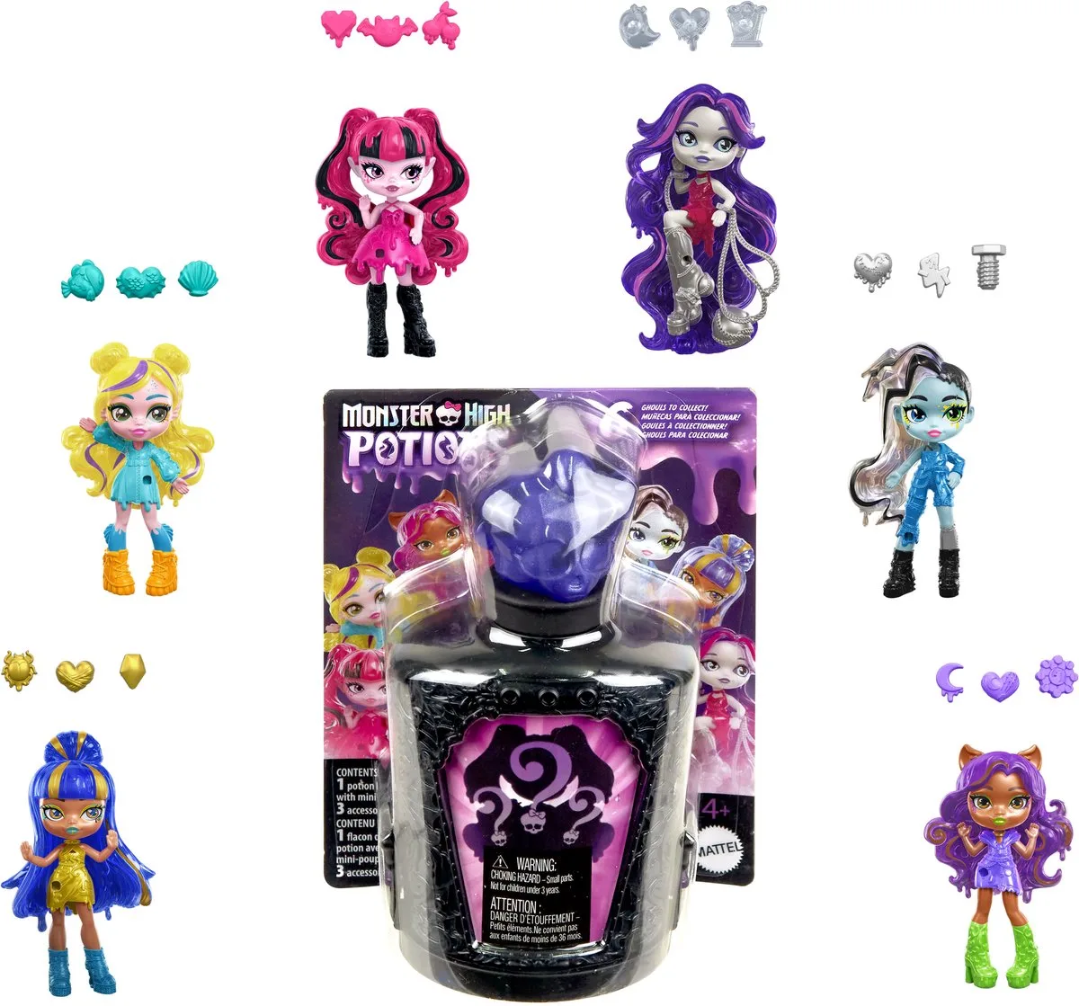 Toverdranken - Modepop - Verrassingsitem van Monster High in Meerkleurig – productfoto