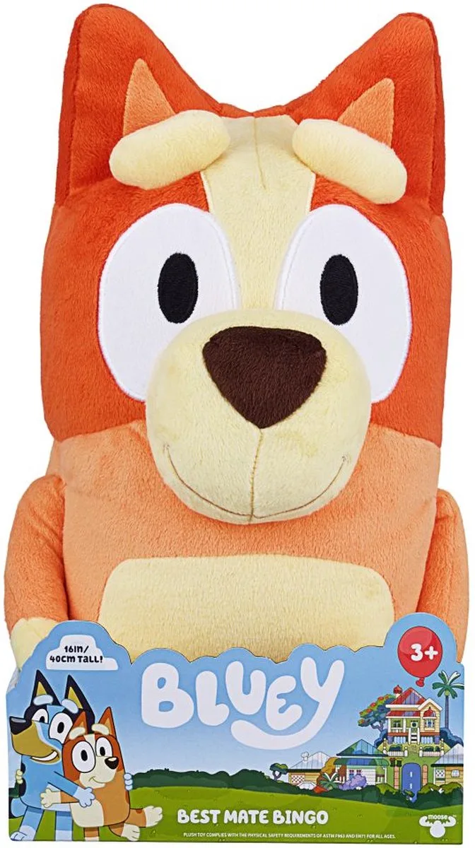 Bluey Jumbo Bingo Plush 41 cm von Moose Toys in Orange – Produktfoto