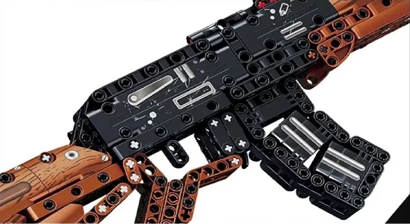 AK 47 geweer - bouwblokken - 452pcs by Mould King in Brown – product photo