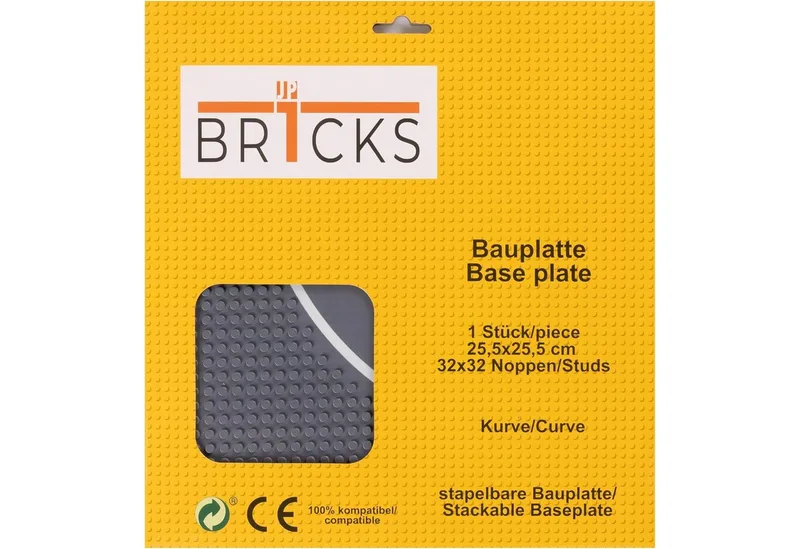 B-00023 Straßenplatte 32 x 32 Kurve Konstruktionsspielsteine by Mould King – product photo