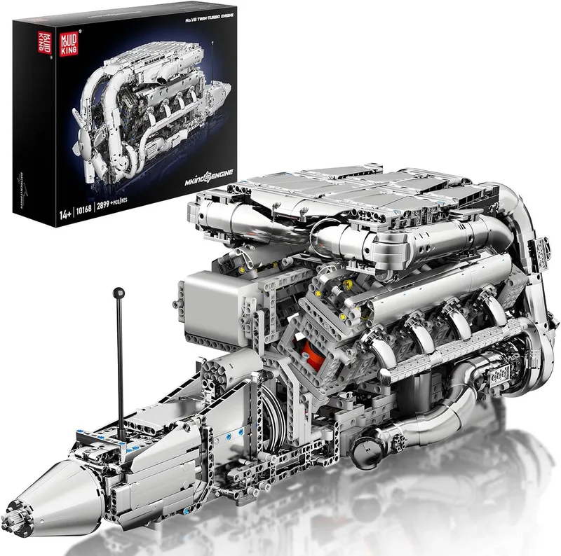 Bouwpakket V8 Motor Techniek, 2899 Delen, Interactief Model van Mould King – productfoto
