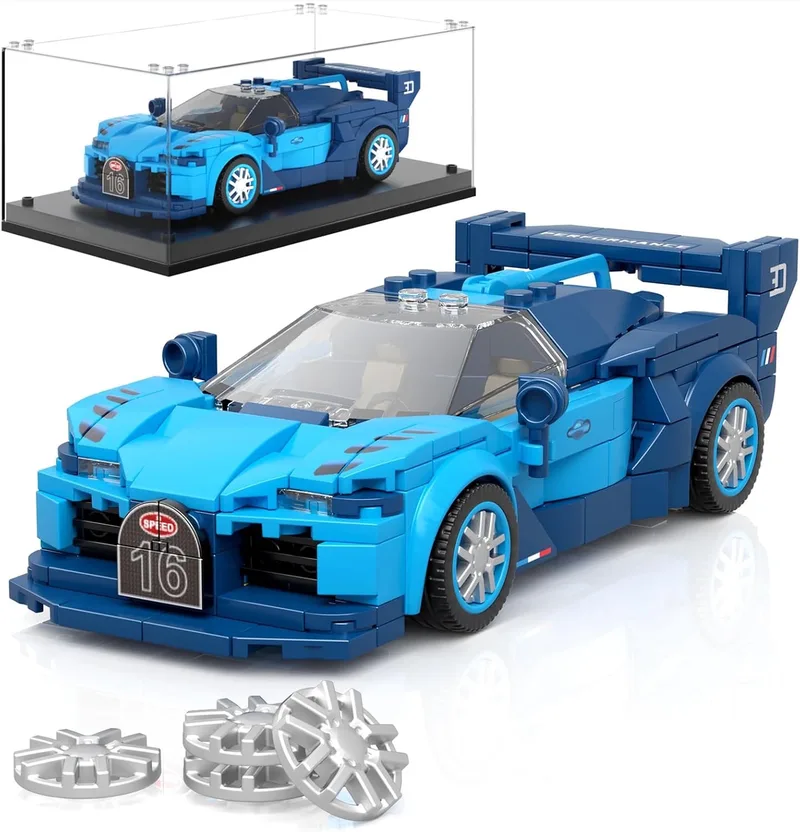 Bouwstenen Sportwagen GT Raceauto met Display Case - 336 Delen by Mould King – product photo