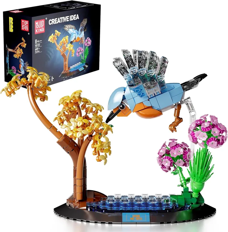 Bouwstenen Vogel met Bloemen - 609 Stukjes van Mould King – productfoto
