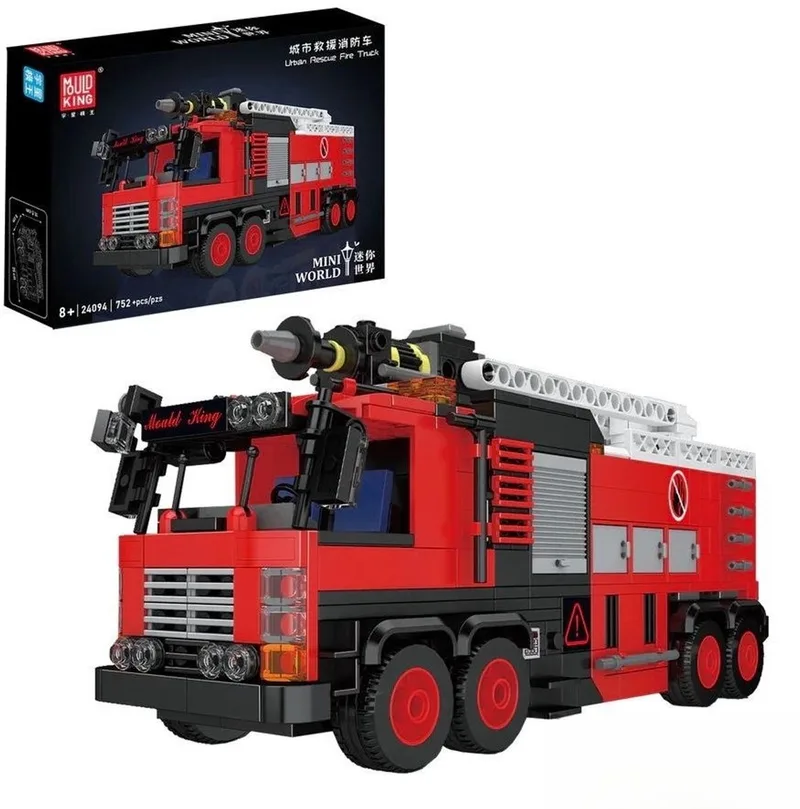 Brandweerwagen 24094 by Mould King in Zwart – product photo