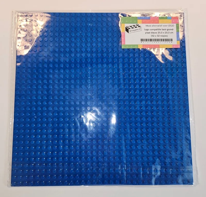brickparts.nl - grondplaten 32x32 noppen, 25.5cm x 25.5cm | is compatibel met het bekende merk. de Mould King en Blauw – photo du produit
