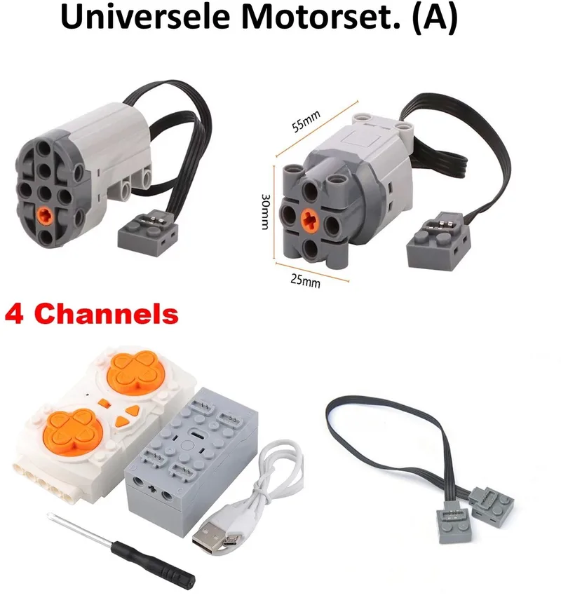 brickparts.nl - Universele Motorset (A) - voor Cada - Mould king - Reobrix - En de rest van de merken? von Mould King in Set A – Produktfoto