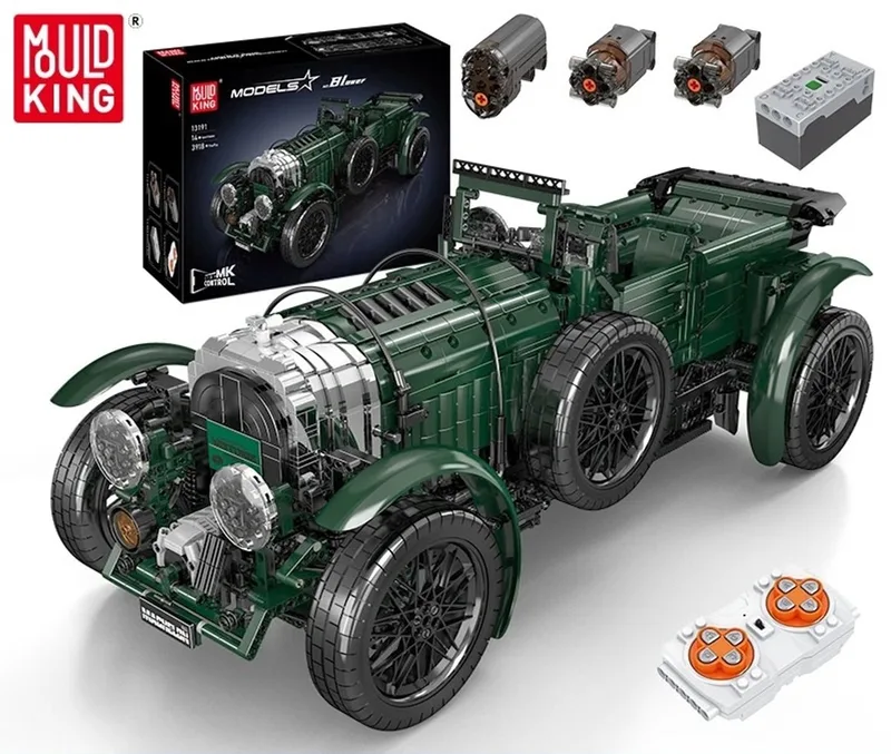 Comnox - Mould King - Klassieke Sportwagen "Blower" - 3918 Stukjes - LEGO Compatible - RC Bouwset voor Gevorderde Bouwers by Mould King in Groen – product photo