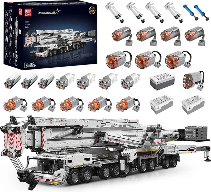 Comnox - Mould King - LTM 11200 Kraan Vrachtwagen Bouwset - 8506 Stuks - Compatibel met LEGO - Technisch Speelgoed von Mould King in Wit – Produktfoto