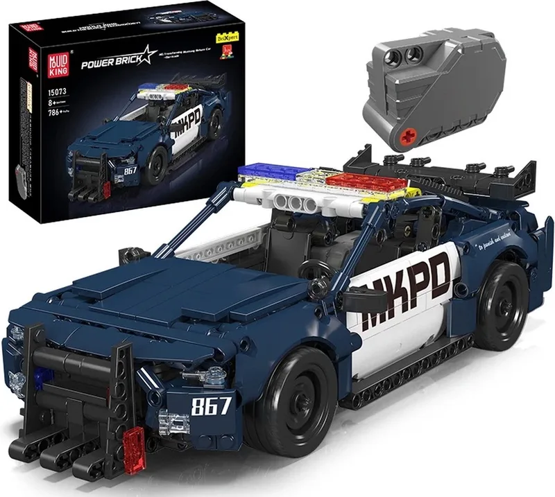 Comnox - Mould King - Politieauto Bouwset 786 Stuks - Pull-Back Functie - Compatibel met LEGO - Technisch Speelgoed - Police Car Toy Set de Mould King en Blauw – photo du produit