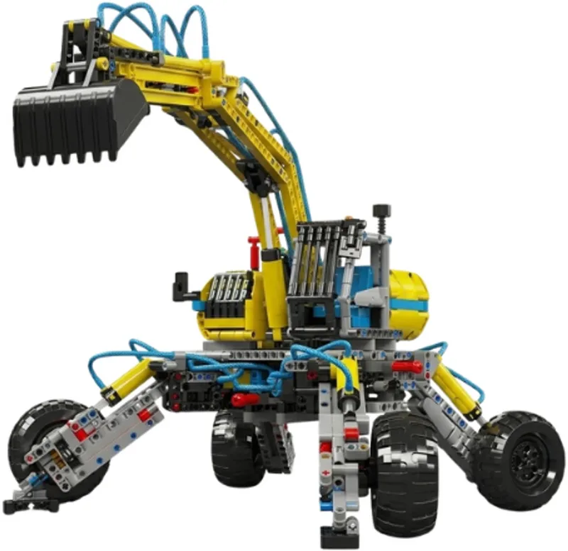 Graafmachine - Bouwset met pneumatische kraan - 1392 onderdelen - 17060 by Mould King in Geel – product photo