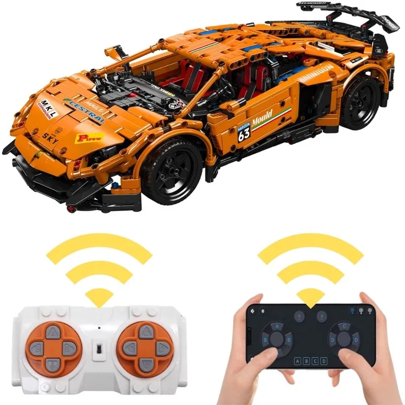 Lambo Aventador 1:12 bouwset | City fast champions adventure | Creator and classic motor bouwpakket | Technic speelgoed ideas voor volwassenen | Icons furious speed auto geschikt voor Lego | Technische bouwdoos met 1608 bouwstenen by Mould King in Racing : 1:12 RC Lamborghini Aventador, 1608 bouwblokken – product photo