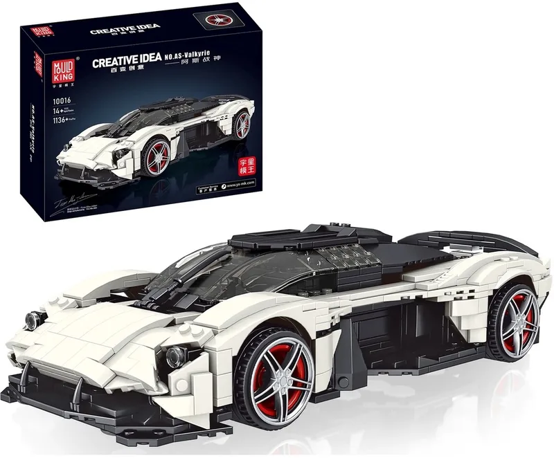 Mould King 10016 - AS-Valkyrie - 1136 delige bouwset - Past op bekende merken - Technic - Bouwset - Supercar by Mould King in Wit – product photo