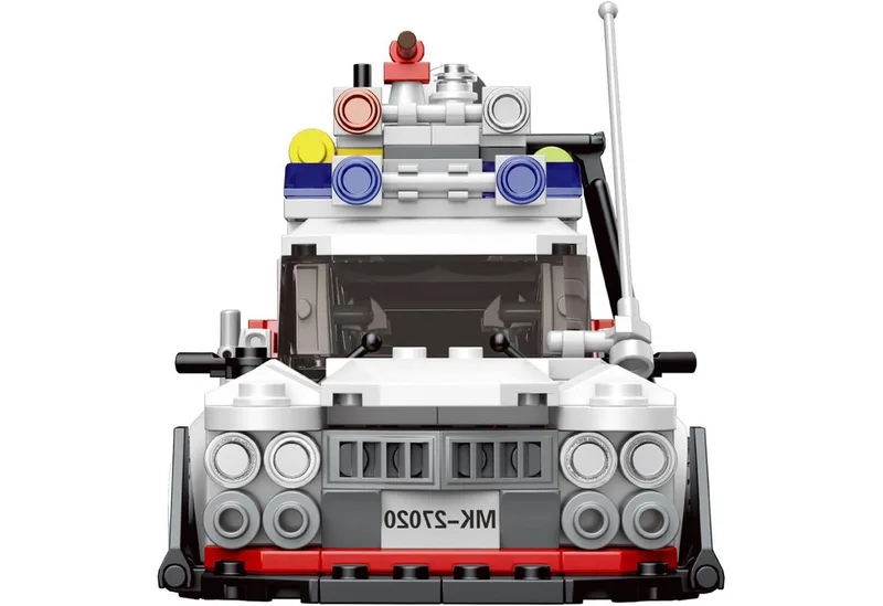 Mould King 10021 - Ghostbus - Ghostbusters Ecto 1 - 603 onderdelen - Compatible met de bekende merken från Mould King i Vit – produktbild 5 av 5