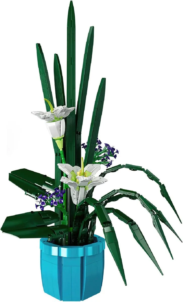 Mould King - 10023 Lily Bloemenpracht | Botanical flowers collection | Classic Creator STEM speelgoed bonsai bloemen bouwpakket compatibel met lego of mega | Icons bloemenboeket modelbouw volwassenen & kinderen | Kunstbloemen | 1513 bloks by Mould King in Lily bloemen, 1513 bouwblokken – product photo