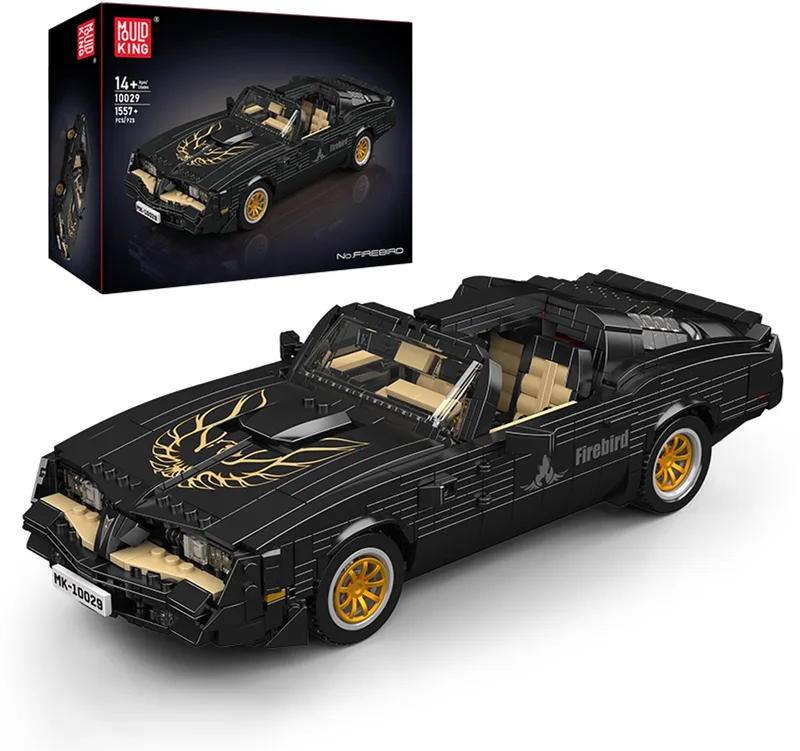 Mould King - 10029 – bouwsets, 1557+ stuks Firebird Muscle Car by Mould King in Goud – product photo