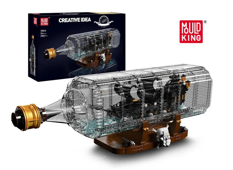 Mould King 10065 Black Pearl in a Bottle Konstruktions-Spielset, (2206 St) by Mould King – product photo