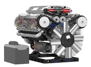 Mould King 10087 L4 formule 1 speed engine bouwset | Racing champions motor modelbouw | Creator classic bouwpakket| Technische speelgoed ideas voor expert volwassenen & kinderen | Accu niet geschikt voor Lego technic | Bouwdoos met 1787 bouwstenen från Mould King i Modelbouw : L4 gasoline engine, 1787 bouwblokken – produktbild 2 av 3