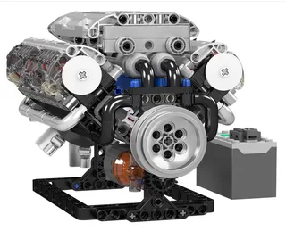 Mould King 10087 L4 formule 1 speed engine bouwset | Racing champions motor modelbouw | Creator classic bouwpakket| Technische speelgoed ideas voor expert volwassenen & kinderen | Accu niet geschikt voor Lego technic | Bouwdoos met 1787 bouwstenen från Mould King i Modelbouw : L4 gasoline engine, 1787 bouwblokken – produktbild 3 av 3