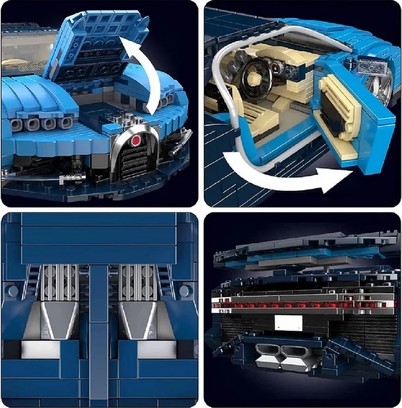 Mould King 10111 Supercar van Mould King in Blauw – productfoto 4 van 5