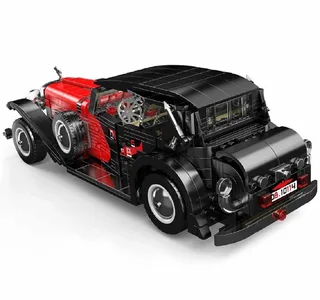 Mould King 10114 Dezenburg Oldtimer bouwset | City speed champions adventure modelbouw | Technische educatief speelgoed volwassenen & kinderen | DIY Retro auto decoratie geschikt voor lego | Bouwdoos met 1308 bouwstenen by Mould King in Racing : Dezenburg Oldtimer, 1308 bouwblokken – product photo 4 of 5