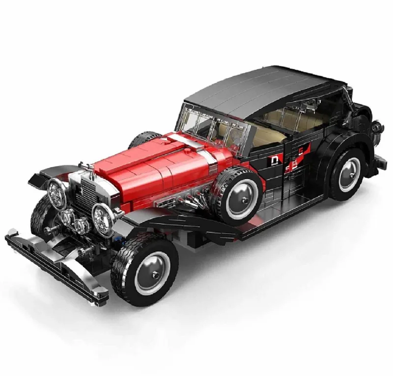 Mould King 10114 Dezenburg Oldtimer bouwset | City speed champions adventure modelbouw | Technische educatief speelgoed volwassenen & kinderen | DIY Retro auto decoratie geschikt voor lego | Bouwdoos met 1308 bouwstenen by Mould King in Racing : Dezenburg Oldtimer, 1308 bouwblokken – product photo 2 of 5