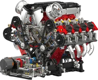 Mould King 10130 F488 Ferrari speed engine XL mega bouwset | F1 Racing champions icons modelbouw | Classic creator speelgoed ideas voor expert volwassenen & kinderen | Accu motor niet geschikt voor Lego technic | Bouwdoos met 2718 bloks från Mould King i Modelbouw : Ferrari F488 Motorblok, 2718 bouwblokken – produktbild 1 av 3