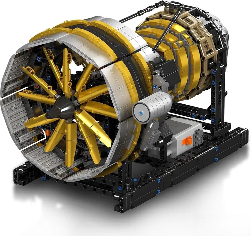 Mould King - 10141 Icons Technic Vliegtuig Straal motor | Speed champions modelbouw | Creator classic bouwpakket compatibel met lego of mega bloks | Technische speelgoed ideas voor expert volwassenen & kinderen | 2256 bouwstenen modelbouw by Mould King – product photo