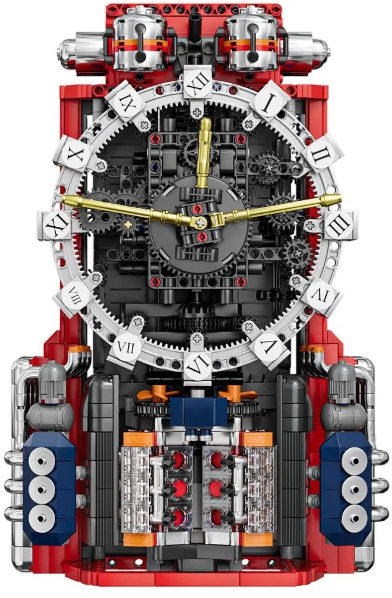 Mould King 10187 Cyberpunk Retro Klok bouwset | Limited Edition Expert modelbouw | Creator classic art bouwpakket | Technische industrieel wandklok speelgoed ideas voor volwassenen & kinderen | Accu niet geschikt voor lego technic | 1601 bouwstenen van Mould King in Modelbouw : Cyberpunk Mechanische Klok, 1601 bouwblokken – productfoto