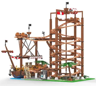 Mould King 11013 Double Helix achtbaan bouwset | Kermis architecture ideas modelbouw | Technische creator classic speelgoed bouwpakketten voor volwassenen & kinderen | Expert icons muziekdoos | Motor niet geschikt voor Lego technic | 2174 bouwstenen från Mould King i City : Pretpark Helix Achtbaan, 2174 bouwblokken – produktbild 3 av 3