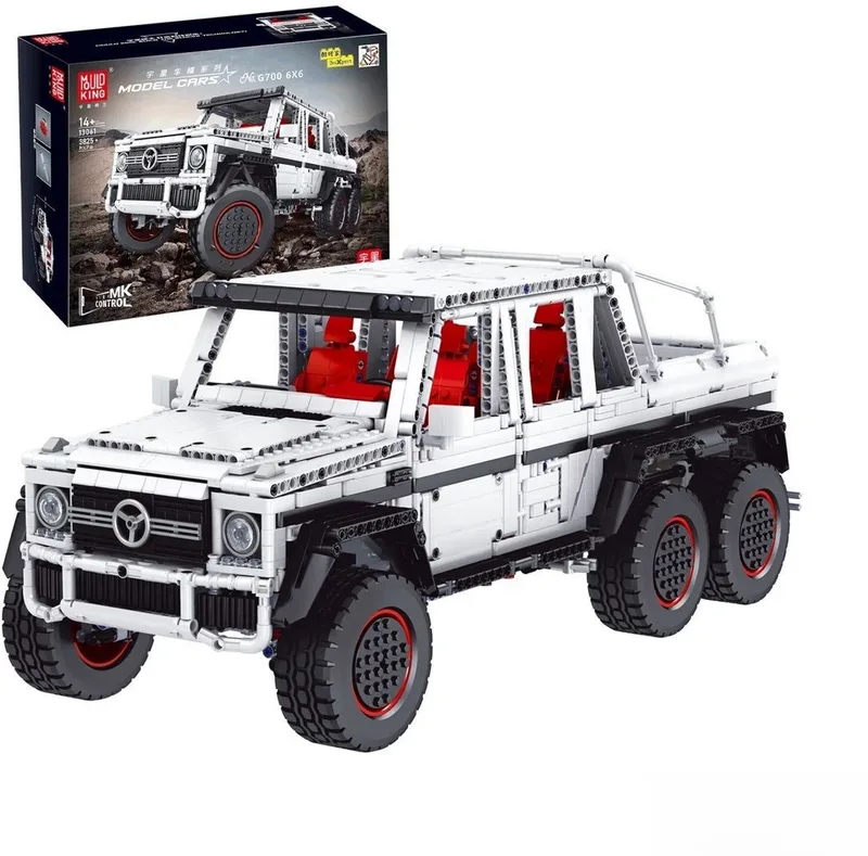 Mould King 13061 Terreinwagen G700 6*6 - Compatible met de bekende merken - Motoren, accu, afstandsbediening - 3686 onderdelen - Mouldking de Mould King en Racing : Radiografisch bestuurbare auto – G700 6*6, 3832 bouwblokken – photo du produit