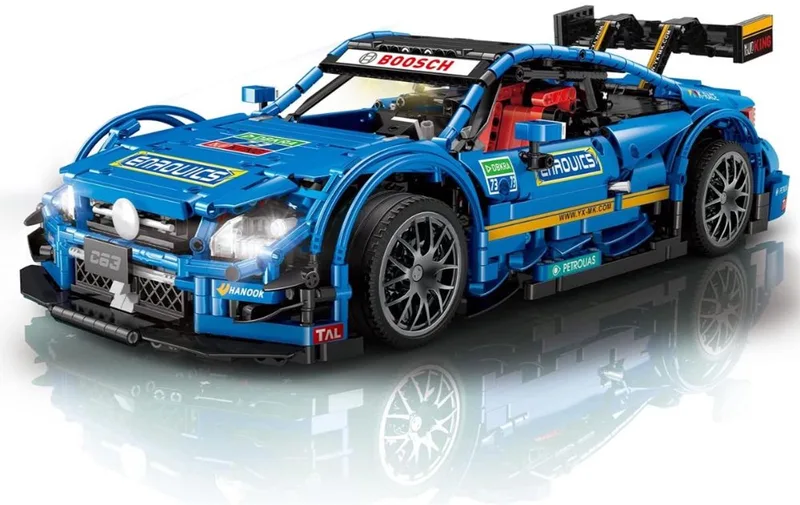 Mould King 13073 DTM supercar (RC) - Compatible met de bekende merken - Motoren, accu, afstandsbediening - Bouwset, constructieset - 1989 onderdelen - Mouldking van Mould King in Racing : Radiografisch bestuurbare auto – 1:8 C36, 1989 bouwblokken – productfoto