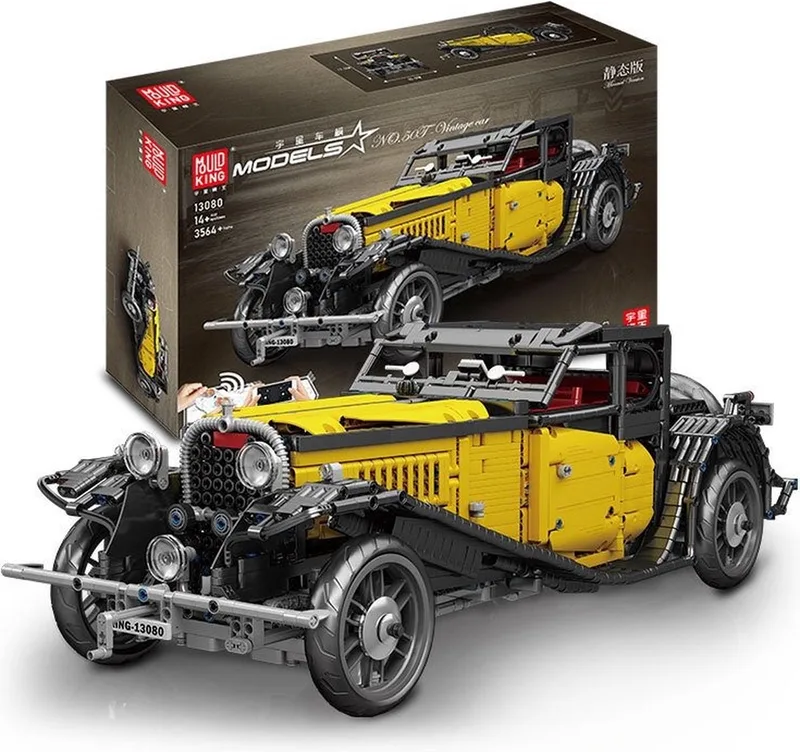 Mould King 13080 - Bugatti T50 - 3546 onderdelen - Compatible met de bekende merken - Bouwdoos by Mould King in Zwart – product photo