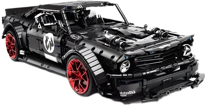 Mould King 13108 Mustang Hoonicorn mega bouwset | City fast racing champions adventure | Creator classic motor bouwpakket | Technische speelgoed ideas voor volwassenen & kinderen | DIY furious speed auto - geschikt voor lego | Bouwdoos met 3201 bloks van Mould King in Racing : 1:8 Mustang Hoonicorn, 2943 bouwblokken – productfoto