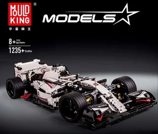Mould King 13117 Formule 1 racer bouwset | City fast champions adventure | Creator classic motor bouwpakket | Technic speelgoed ideas voor volwassenen & kinderen | Icons furious speed auto geschikt voor Lego | Technische bouwdoos met 1235 bouwstenen by Mould King in Racing : Formule 1 racer, 1235 bouwblokken – product photo 2 of 5