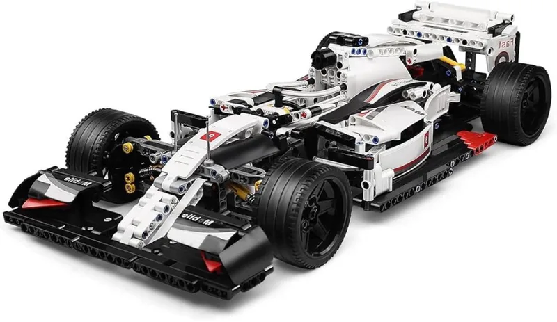 Mould King 13117 Formule 1 racer bouwset | City fast champions adventure | Creator classic motor bouwpakket | Technic speelgoed ideas voor volwassenen & kinderen | Icons furious speed auto geschikt voor Lego | Technische bouwdoos met 1235 bouwstenen by Mould King in Racing : Formule 1 racer, 1235 bouwblokken – product photo
