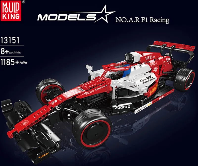 Mould King 13151 Formula 1 Alpha Romeo - 624 onderdelen - |ego compatibel - Bouwdoos by Mould King in Racing : Radiografisch bestuurbare auto – F1 Alpha Romeo, 1185 bouwblokken – product photo