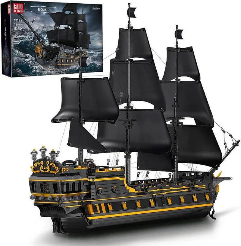 Mould King 13186 Black Pearl B.P. II Piratenschiff Konstruktionsspielsteine, (5266 St) von Mould King – Produktfoto